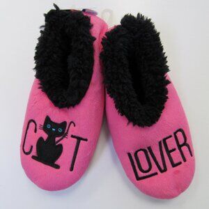 Women's Size 5/6 Small Snoozies! Cat Lover Print Pairables Slippers Kitty Cat